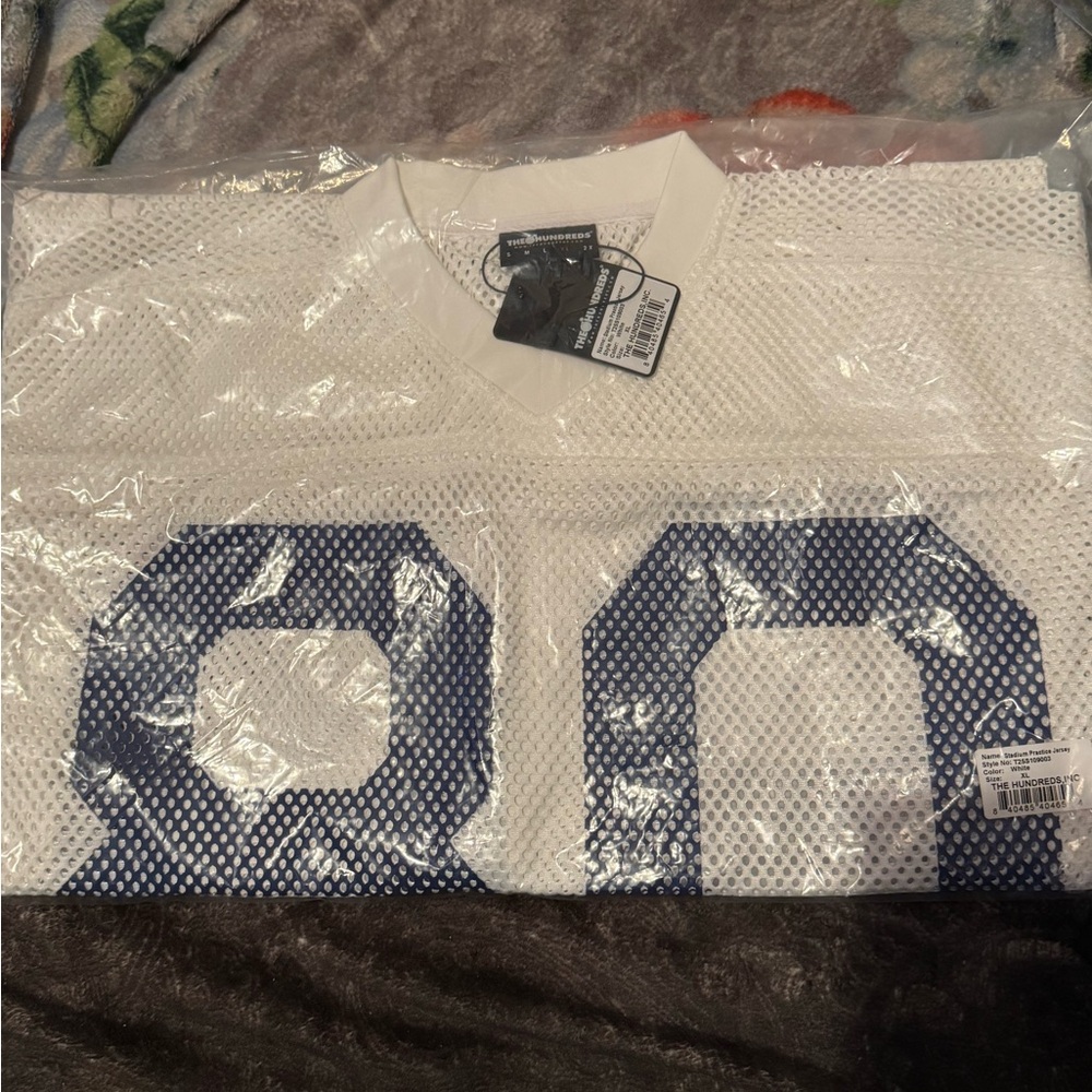 The Hundreds White and Blue Mesh Baseball Jerseys